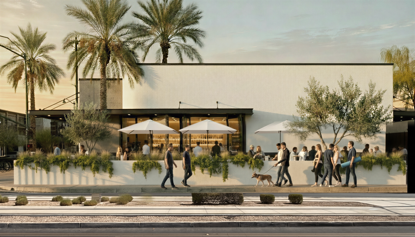 Adaptive reuse patio rendering